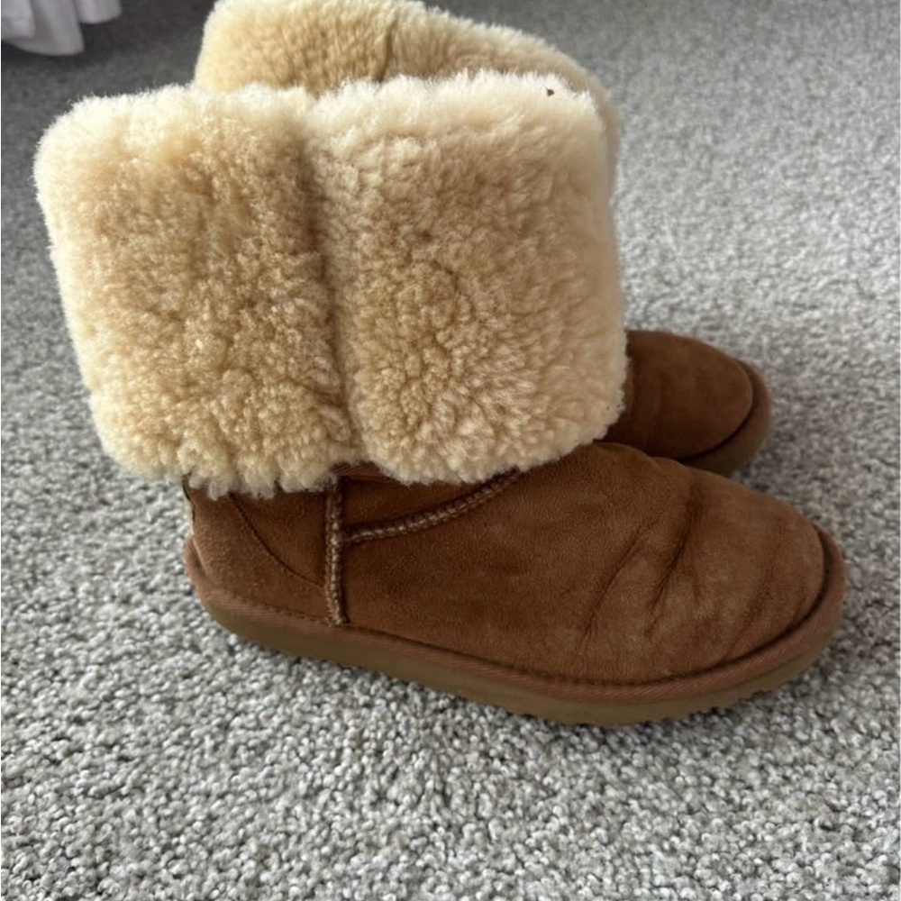UGG Tan and Cream Sheepskin Boots